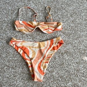 70s theme underwire bikini